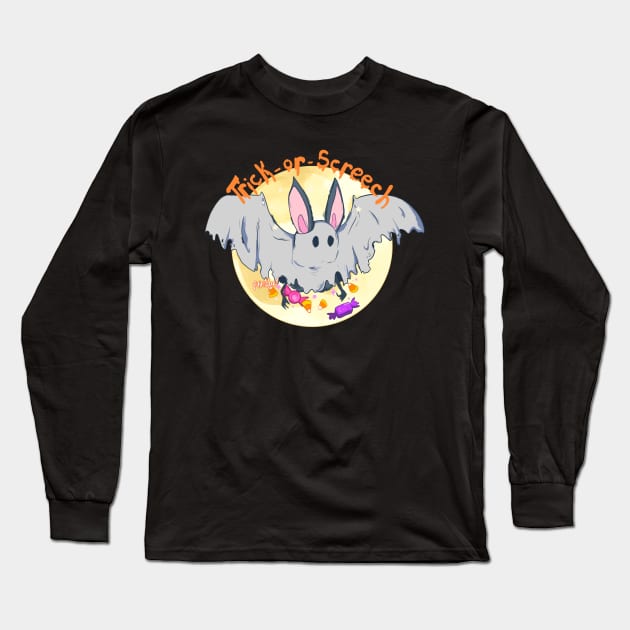 Trick-or-Screech Long Sleeve T-Shirt by paintdust